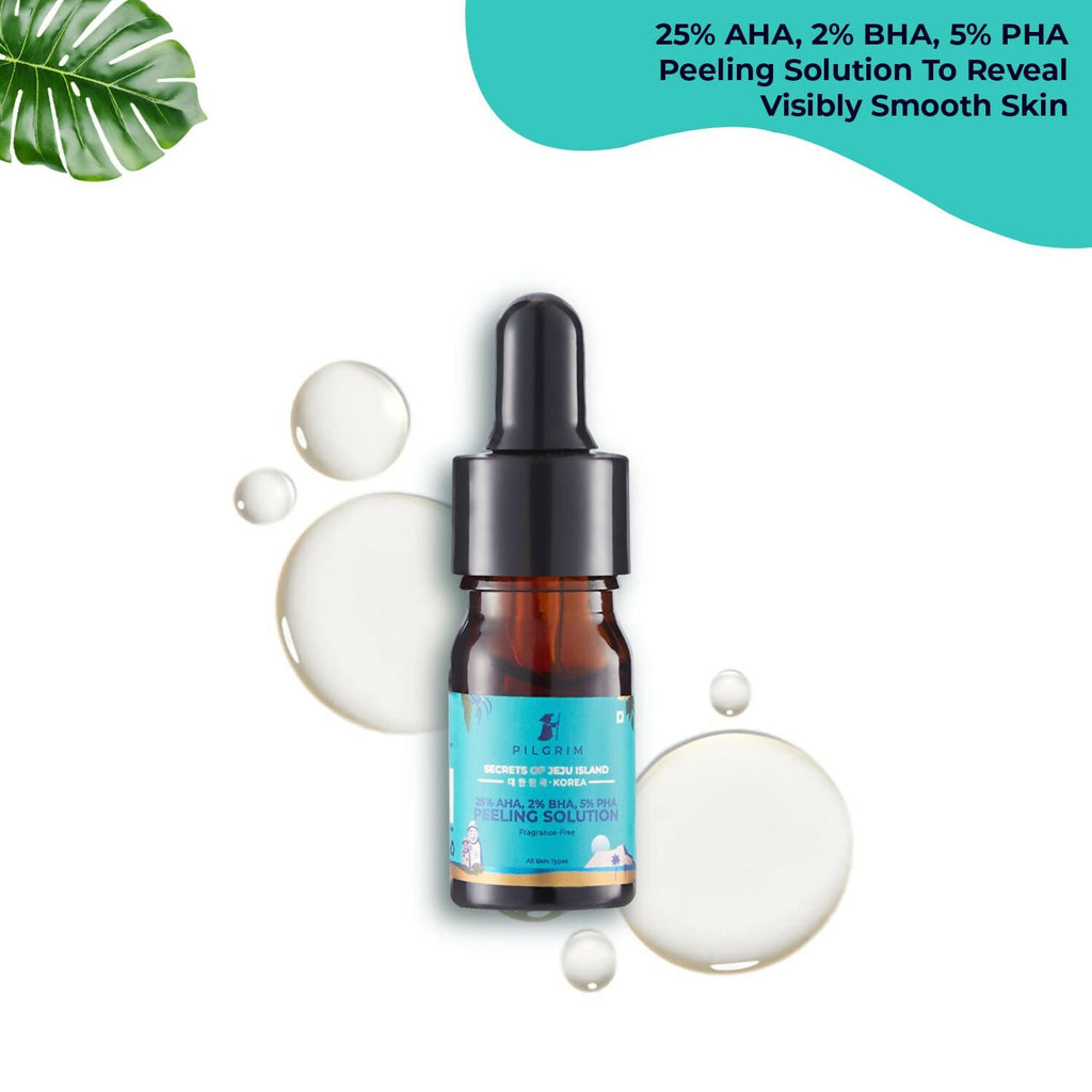 Pilgrim 25% AHA + 2% BHA + 5% PHA Peeling Solution (Mini) For Face & Glowing Skin | Grocsy