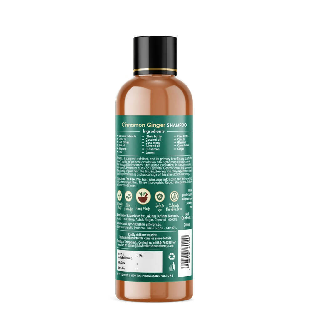 Lakshmi Krishna Naturals Cinnamon Ginger Shampoo | Grocsy