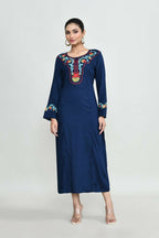 Joban Fashion Blue Rayon Tunic | Grocsy