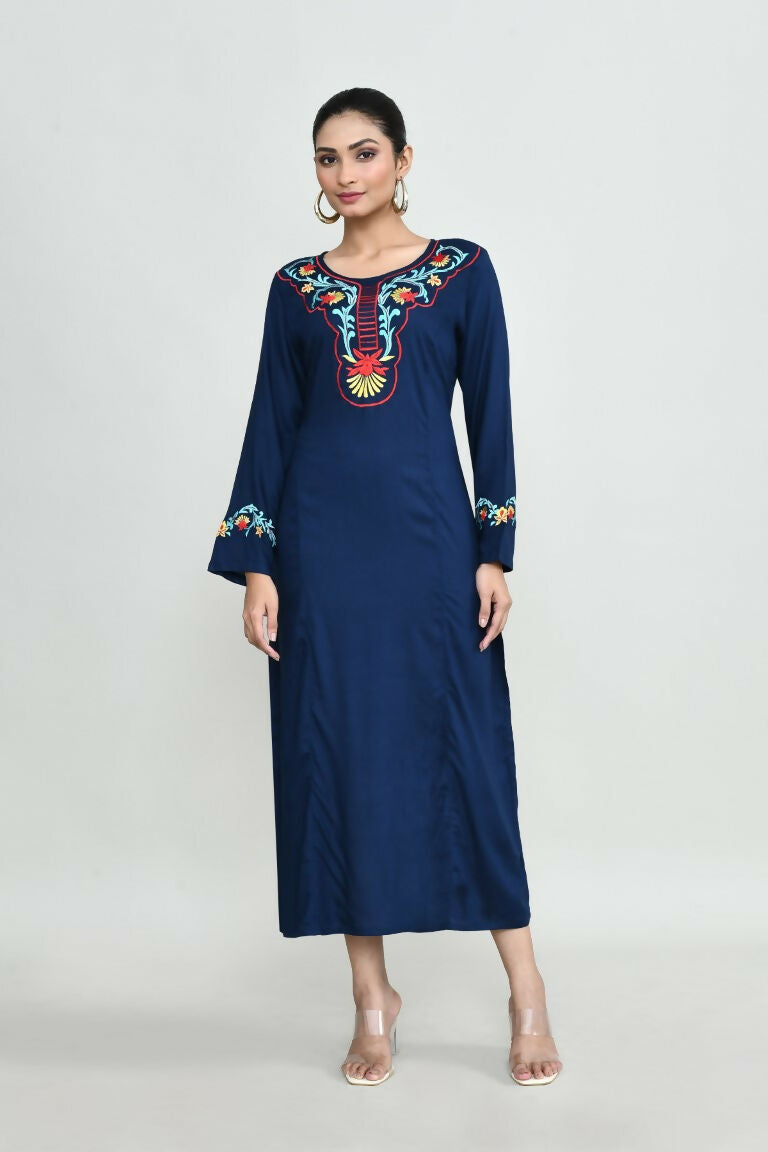 Joban Fashion Blue Rayon Tunic | Grocsy
