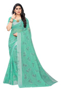 Vamika Rama Green Chanderi Designer Saree | Grocsy