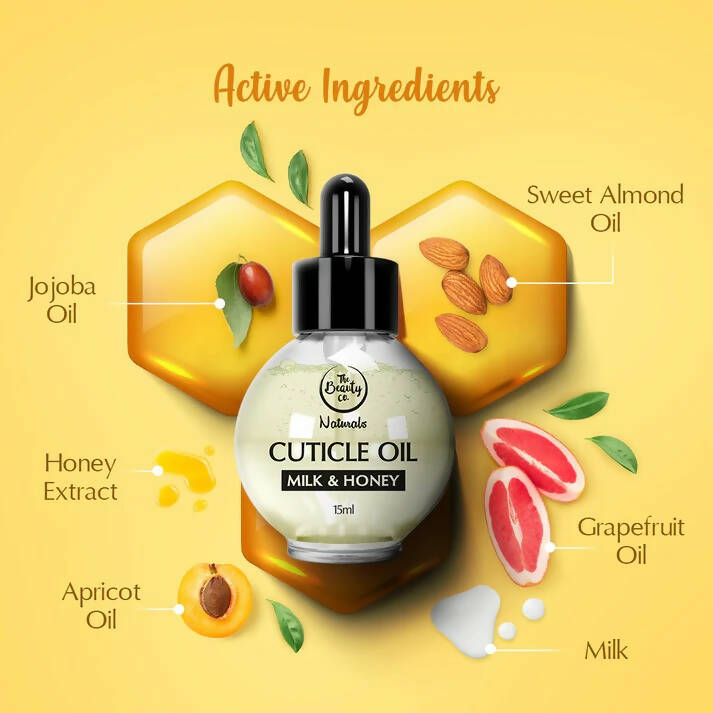 The Beauty Co. Milk & Honey Cuticle Oil for Nails | Grocsy