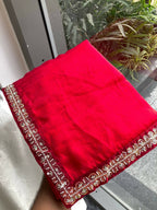 Teeya Creation Trendy Stylish Party Wear Fendy Chiffon Saree-Pink | Grocsy