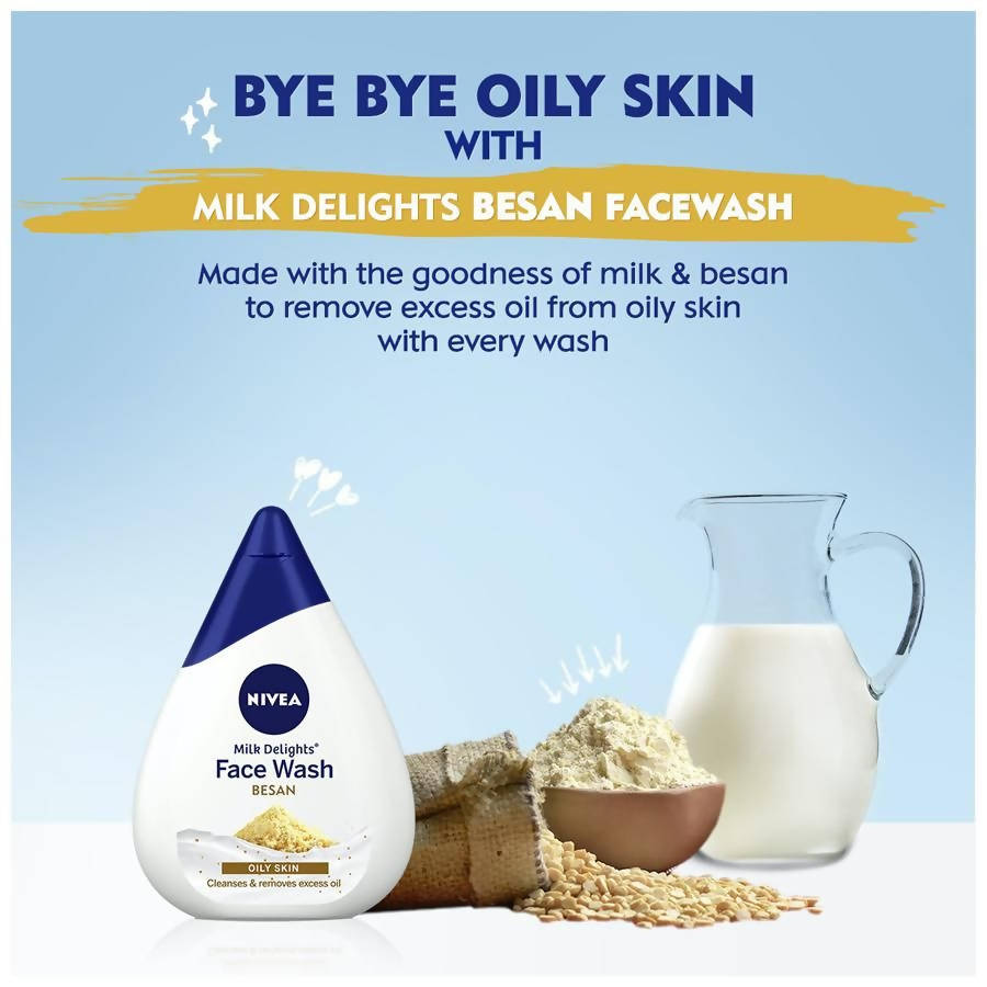 Nivea Milk Delights Face Wash - Besan (Gram Flour) | Grocsy