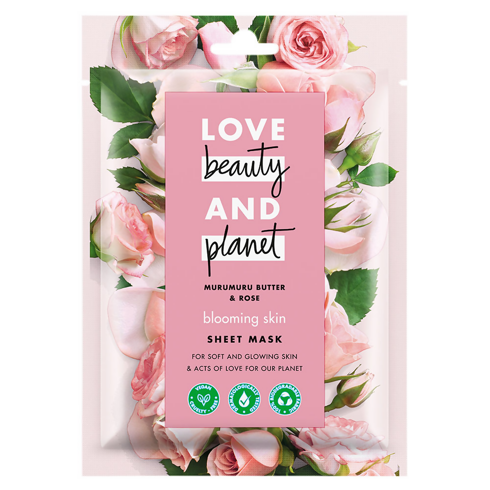 Love Beauty And Planet Murumuru Butter & Rose Sheet Mask | Grocsy