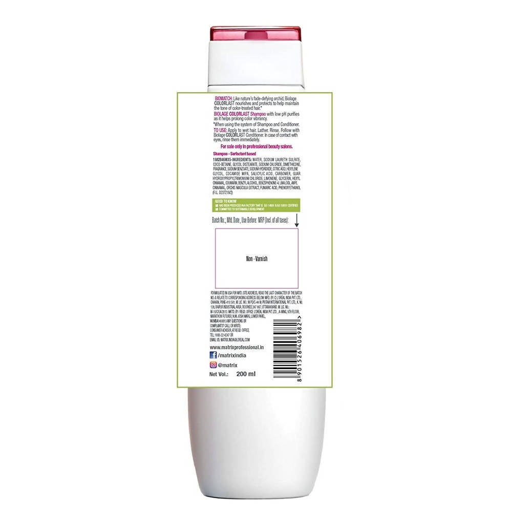 Matrix Biolage Colorlast Color Orchid Shampoo | Grocsy
