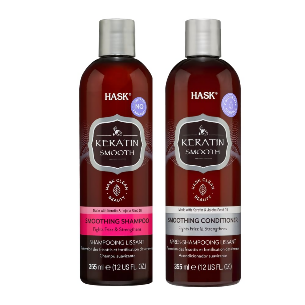 HASK Keratin Smoothing Shampoo & Conditioner | Grocsy