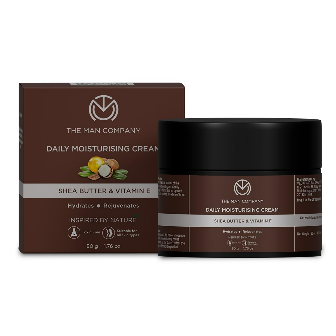 The Man Company Non-Sticky Daily Moisturizing Cream For Dry Skin | Grocsy
