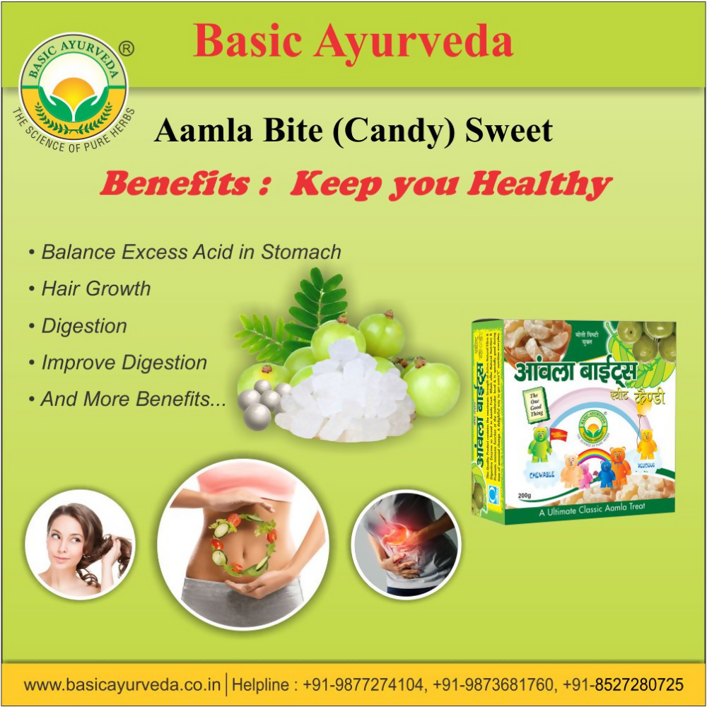 Basic Ayurveda Amla Bite Sweet Candy | Grocsy