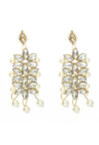 Mominos Fashion Johar Kamal Gold-Polished Rani Haar with White and Off white Pearls Jewellery Set