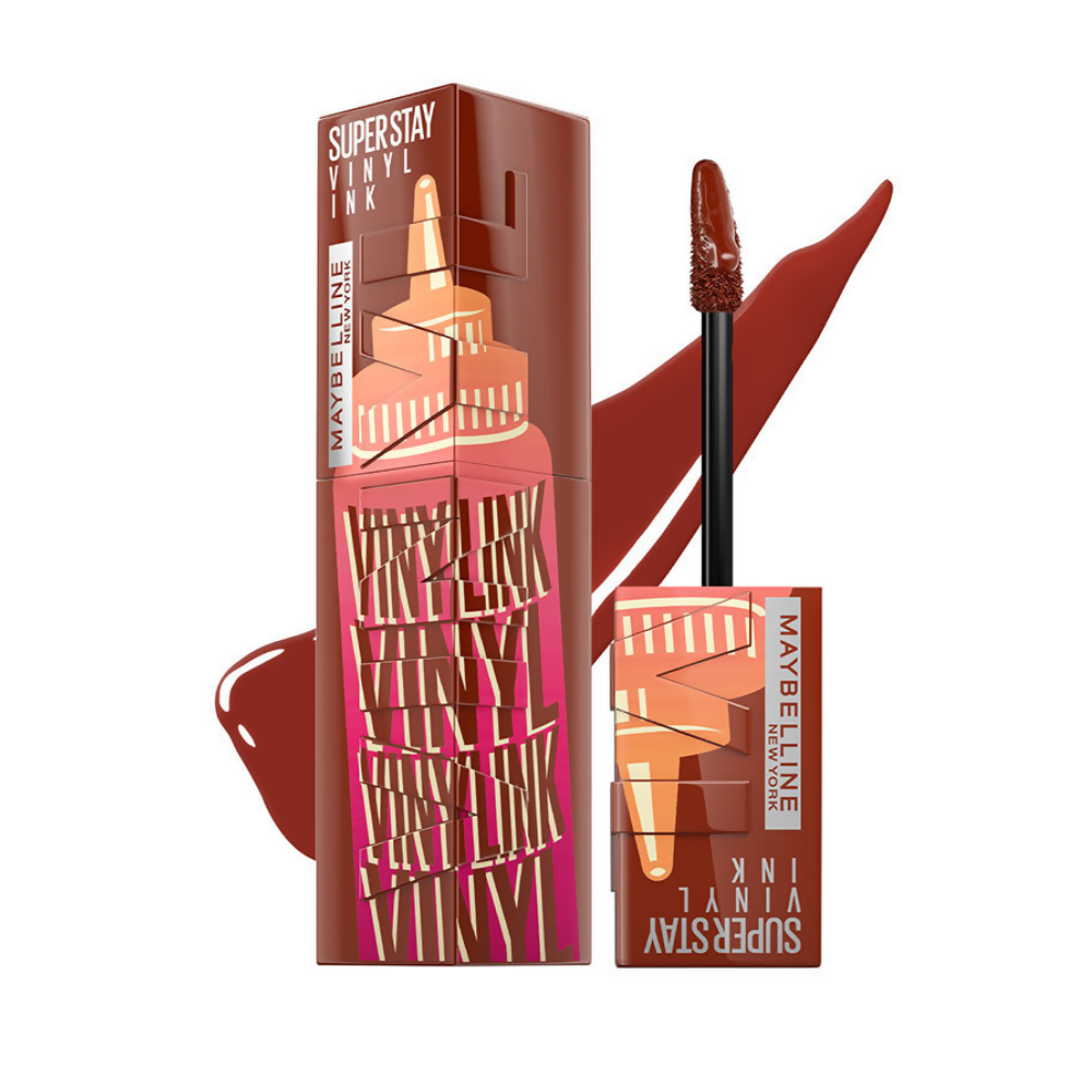 Maybelline New York Super Stay Vinyl Ink Liquid Lipstick, Instant Shine Lasts Up To 16H - Sweet N Sour Sauce | Grocsy