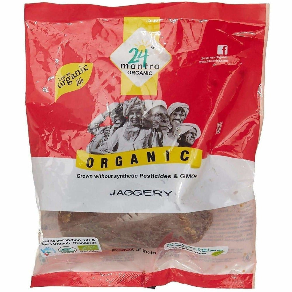 24 Mantra Organic Jaggery, 450g | Grocsy