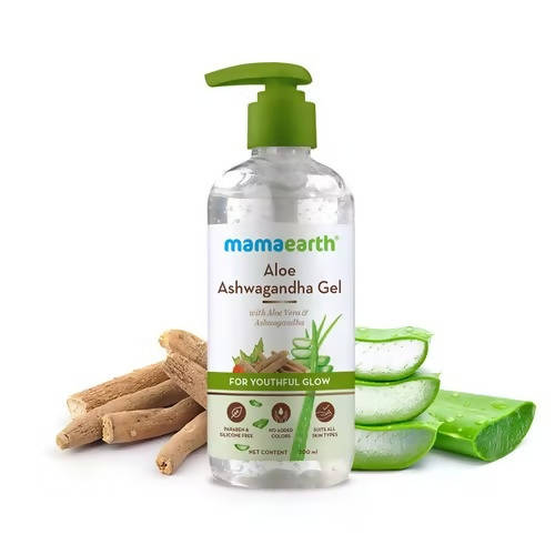 Mamaearth Aloe Ashwagandha Gel For Youthful Glow | Grocsy