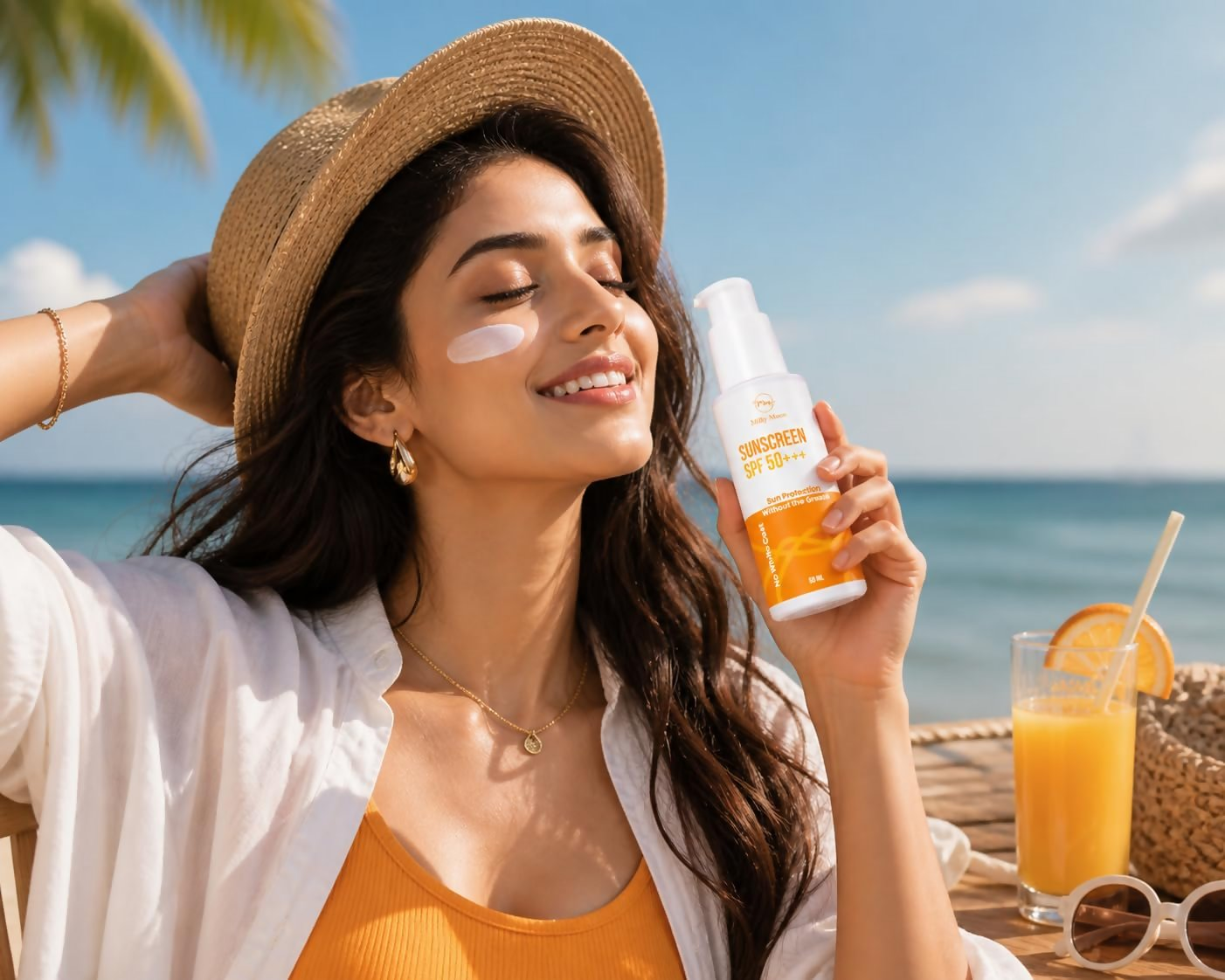 Milky Moon Sunscreen For Oily Skin Spf 50 Pa+++ Lightweight & Non-Greasy | Grocsy