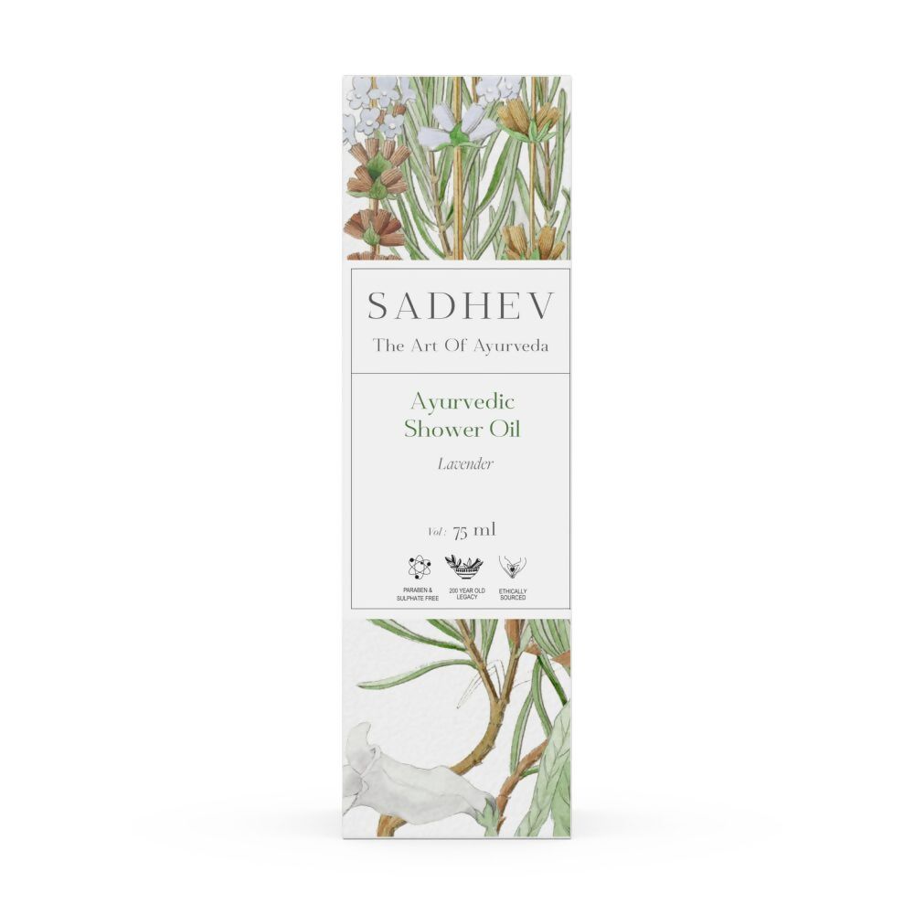 Sadhev Ayurvedic Lavender Shower Oil | Grocsy