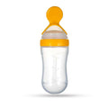 Goodmunchkins Silicone Spoon Food Feeder Silicone Bottle for Babies-Yellow | Grocsy