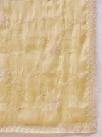Pink Tissue Slub Embroidered Saree with Unstitched Blouse - Vairagi | Grocsy