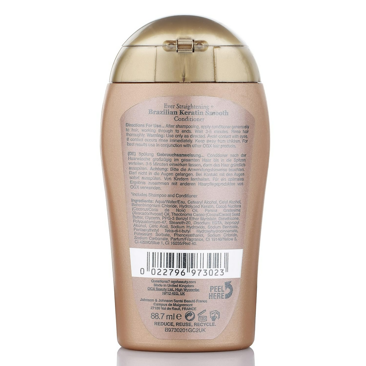 OGX Travel Ever Straightening Brazilian Keratin Smooth Conditioner | Grocsy