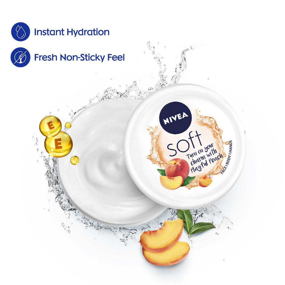 Nivea Soft Light Moisturizer Cream Playful Peach | Grocsy