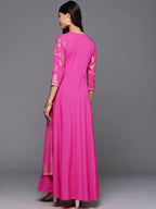 Ahalyaa Women's Traditional wear Ethnic Dress - Pink | Grocsy