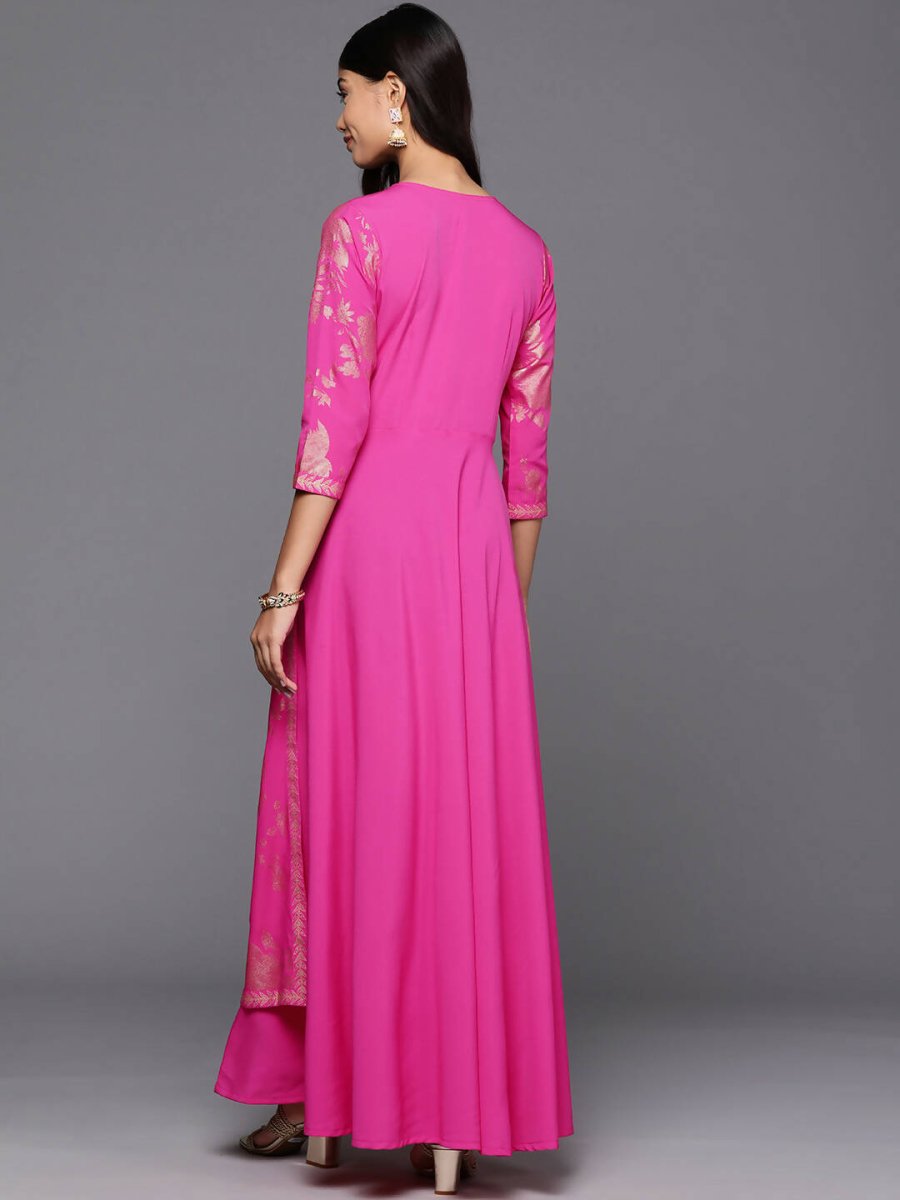Ahalyaa Women's Traditional wear Ethnic Dress - Pink | Grocsy