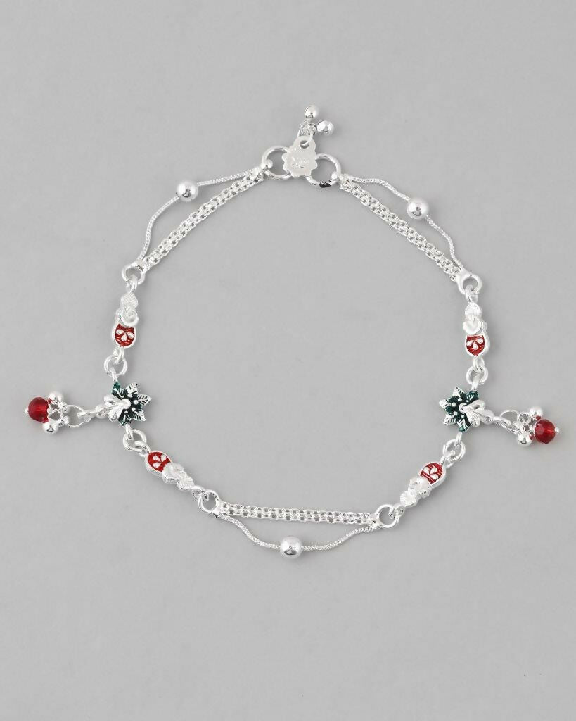 VOJ Set of 2 Traditional Stylish Designer Anklet | Grocsy