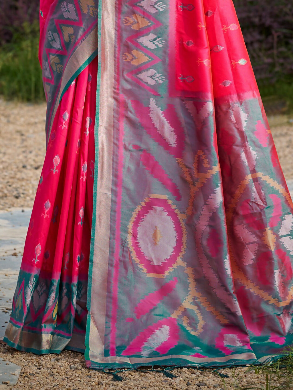 Shree Shyam Fashion Red Soft Silk Saree | Grocsy