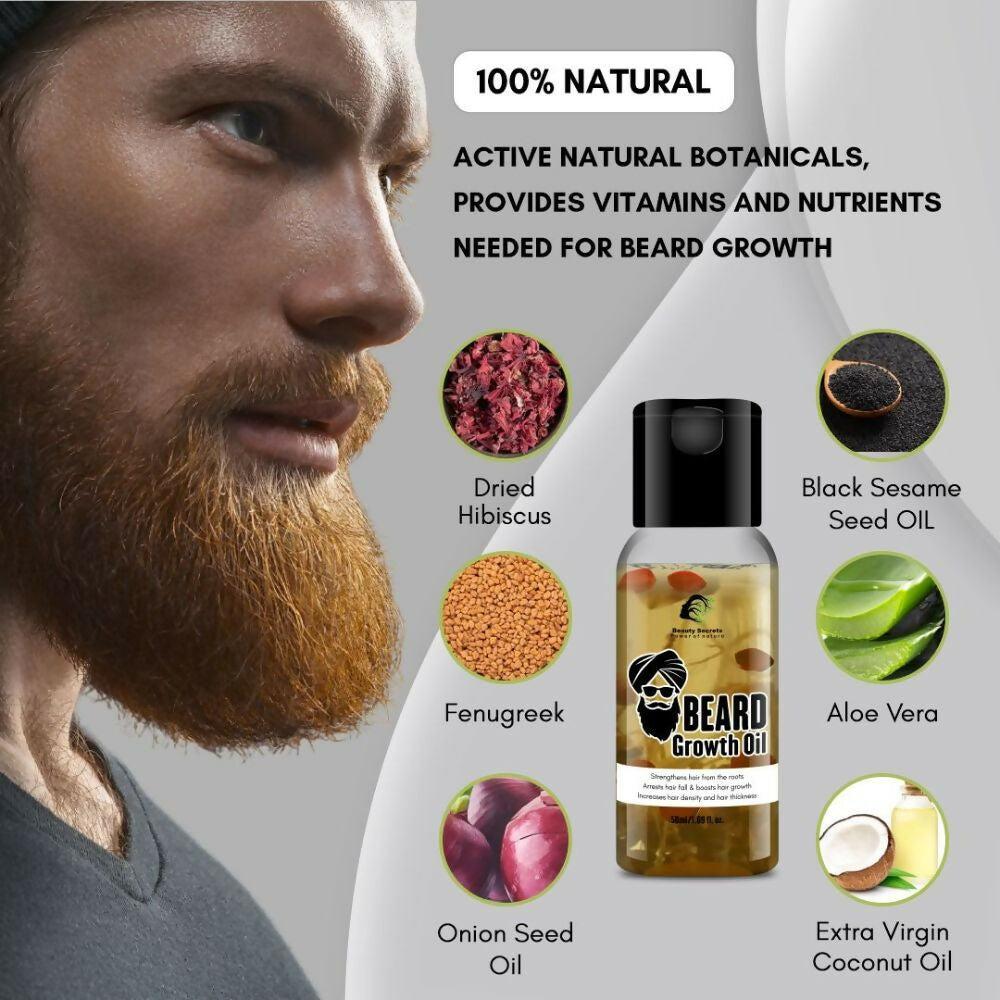 Beauty Secrets Premium Beard Growth Oil | Grocsy