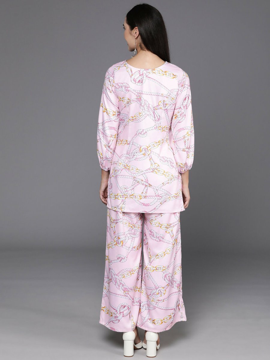 Ahalyaa Women's Traditional Wear Co-ods - Pink | Grocsy