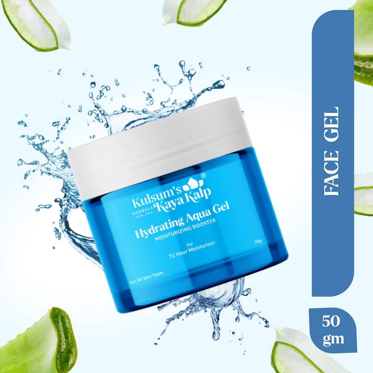 Kulsum's Kaya Kalp Hydrating Aqua Gel For Moisturizing And Soothing Skin | Grocsy