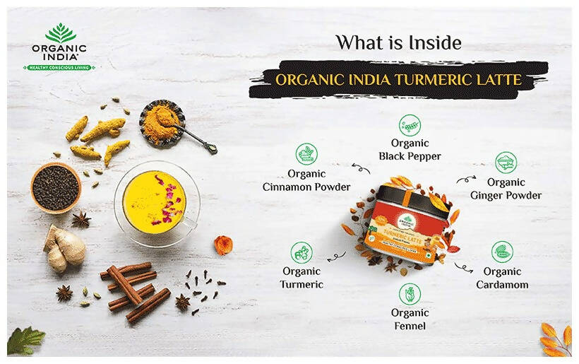 Organic India Turmeric Latte Instant Premix - Swadesiicart