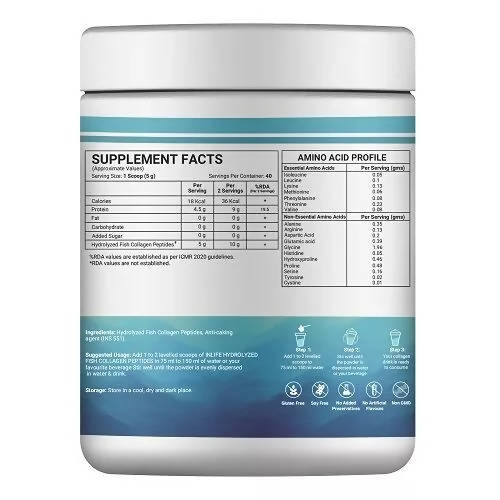 Inlife Hydrolyzed Fish Collagen Peptides Powder | Grocsy