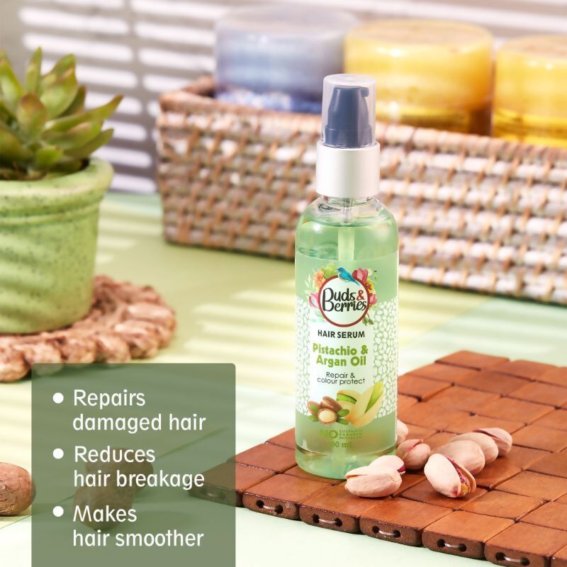 Buds & Berries Pistachio & Argan Oil Hair Serum | Grocsy