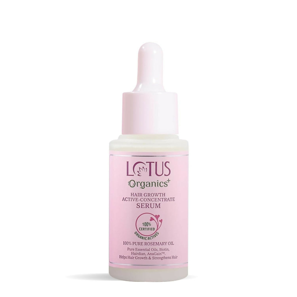 Lotus Organics+ Hair Growth Active Concentrate Serum for Hair Growth, Increases Thickness, Strengthens Hair Follicles | Grocsy