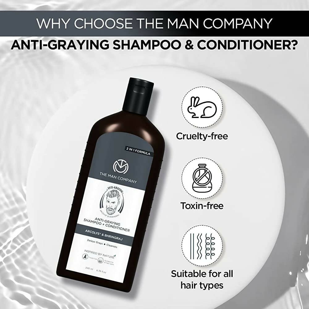 The Man Company Anti-Graying Shampoo & Conditioner for Men | Grocsy