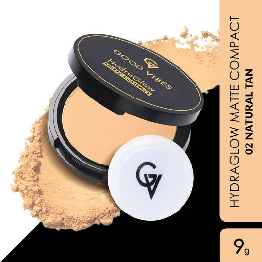 Good Vibes HydraGlow Matte Compact - Natural Tan 02 | Grocsy