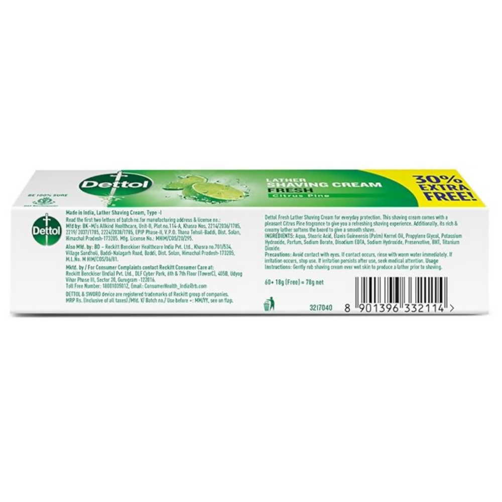 Dettol Lather Shaving Cream | Grocsy