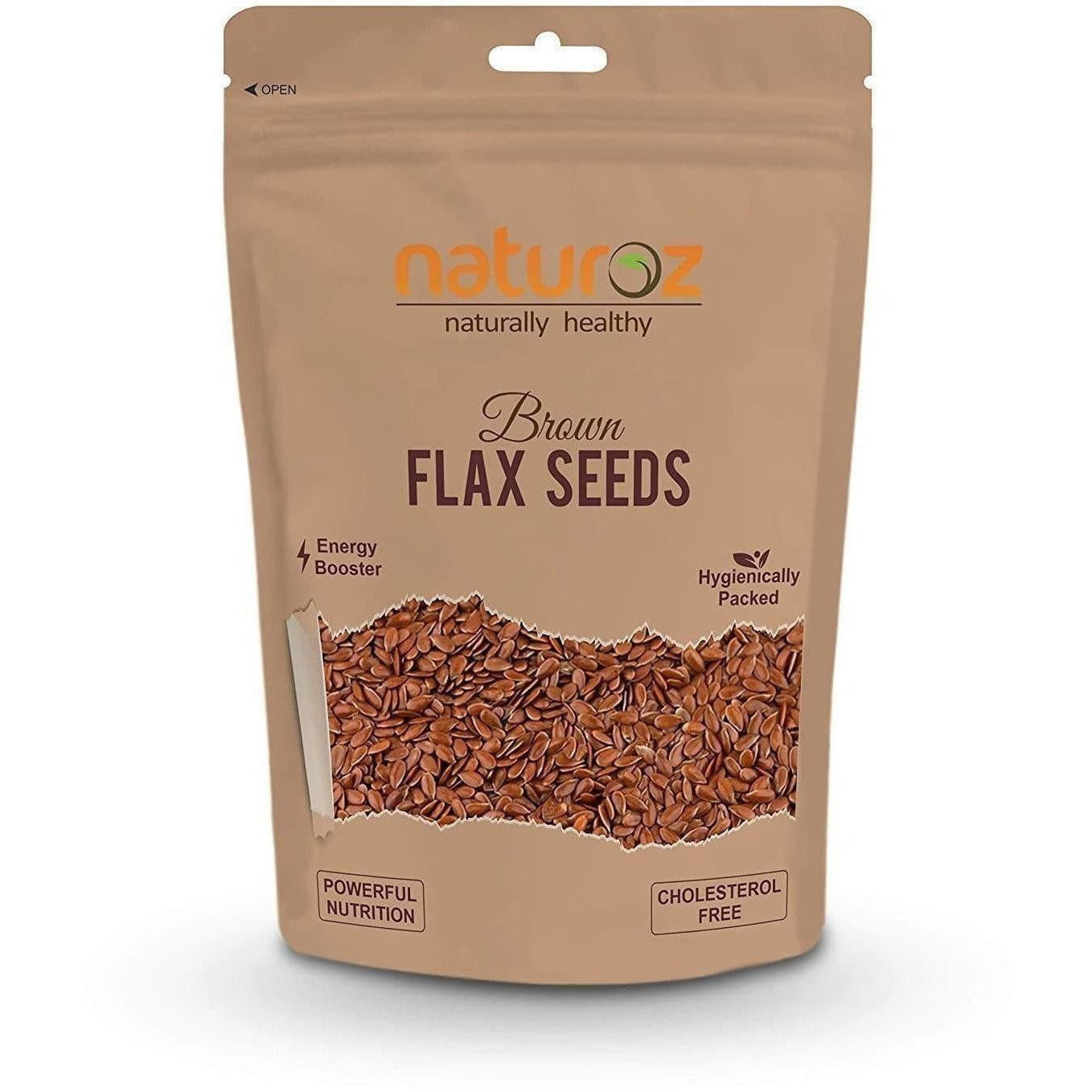 Naturoz Brown Flax Seeds | Grocsy