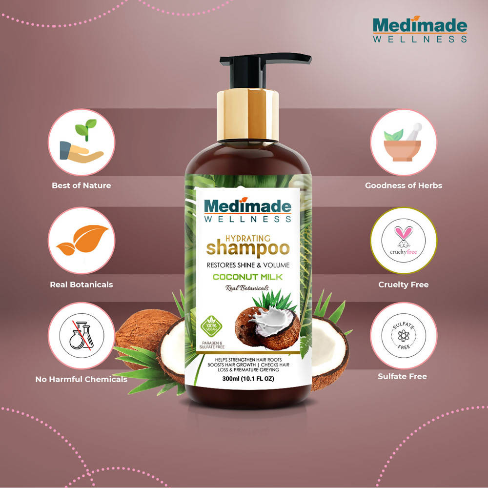 Medimade Wellness Hydrating Shampoo With Coconut Milk | Grocsy