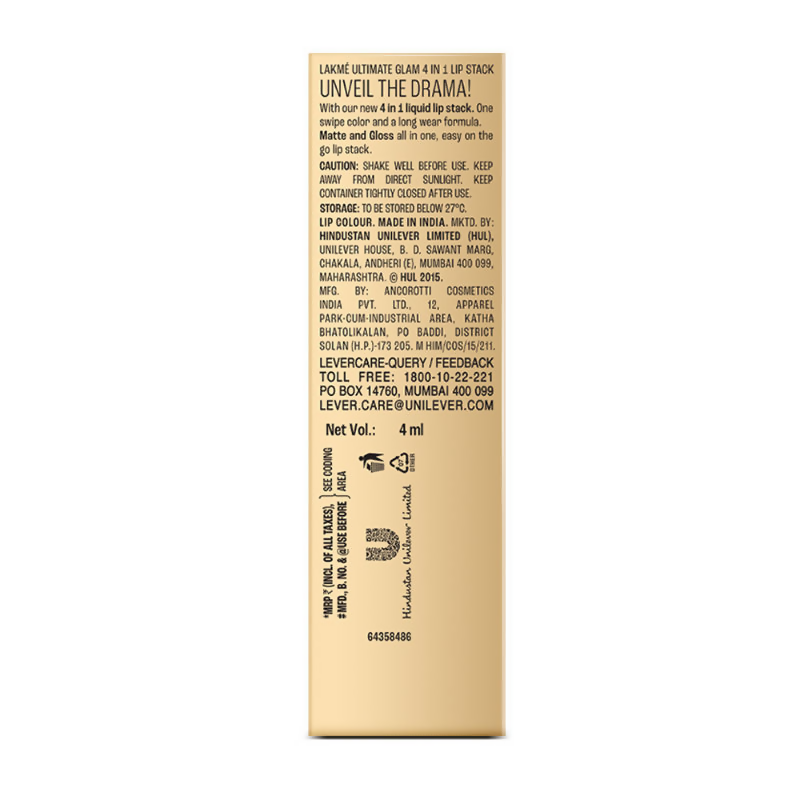 Lakme Ultimate Glam 4 In 1 Lip Stack - Pink Vibe Only | Grocsy