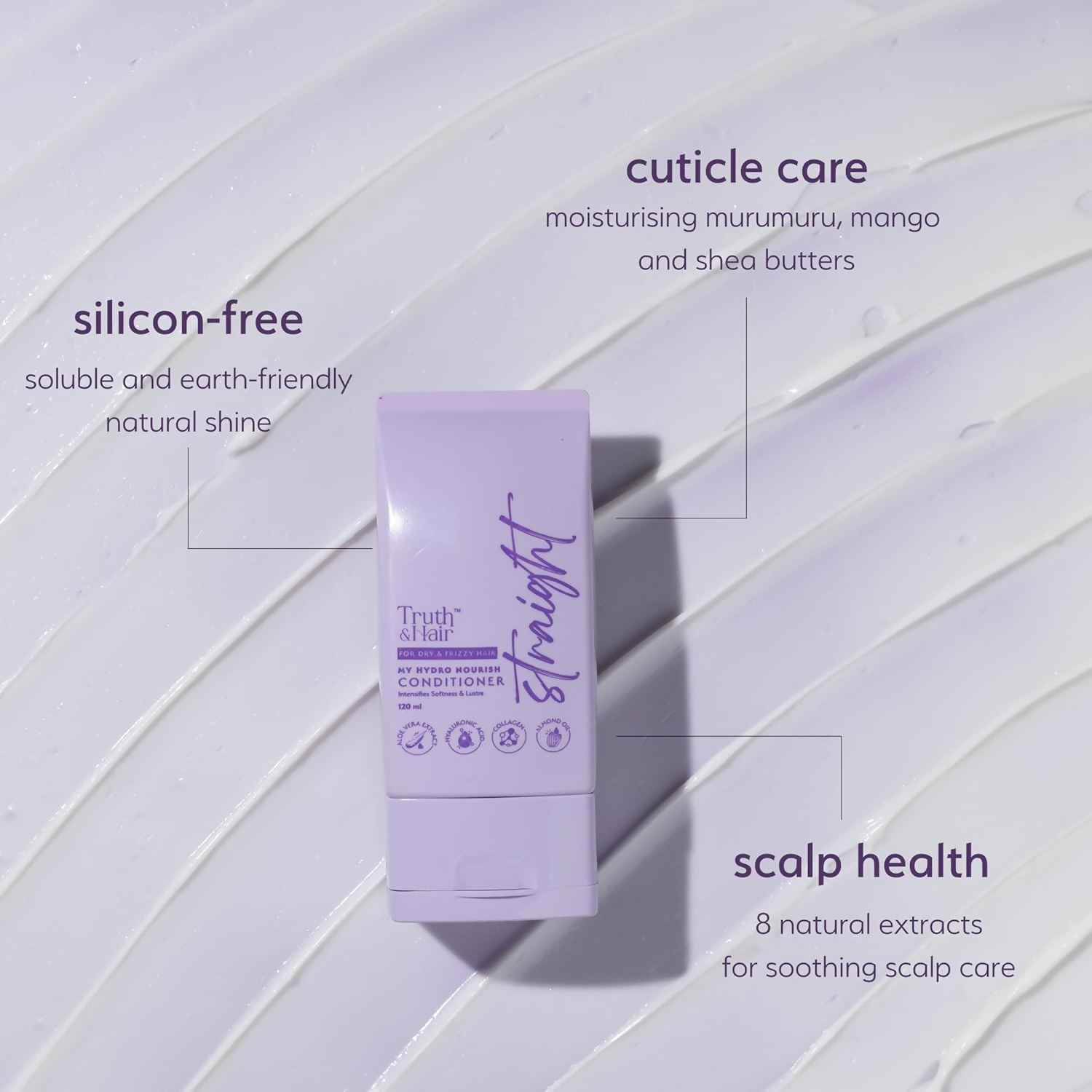 Truth & Hair Hydro Nourish Conditioner For Straight Hair | Grocsy