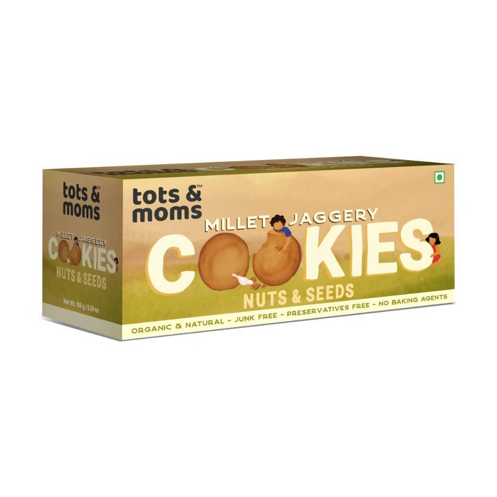 Tots and Moms Millet & Jaggery Cookies with Nuts & Seeds | Grocsy
