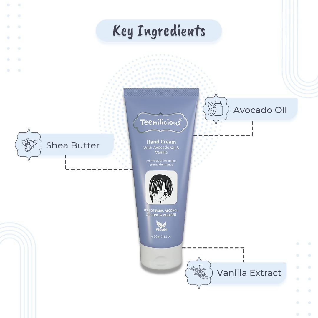 Teenilicious Hand Cream With Avocado Oil & Vanilla | Grocsy