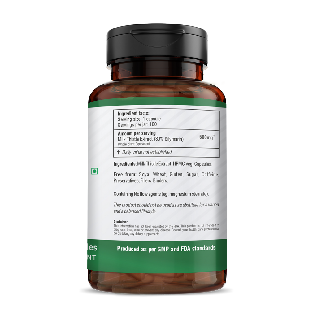 H&C Herbal Milk Thistle Veg Capsules | Grocsy