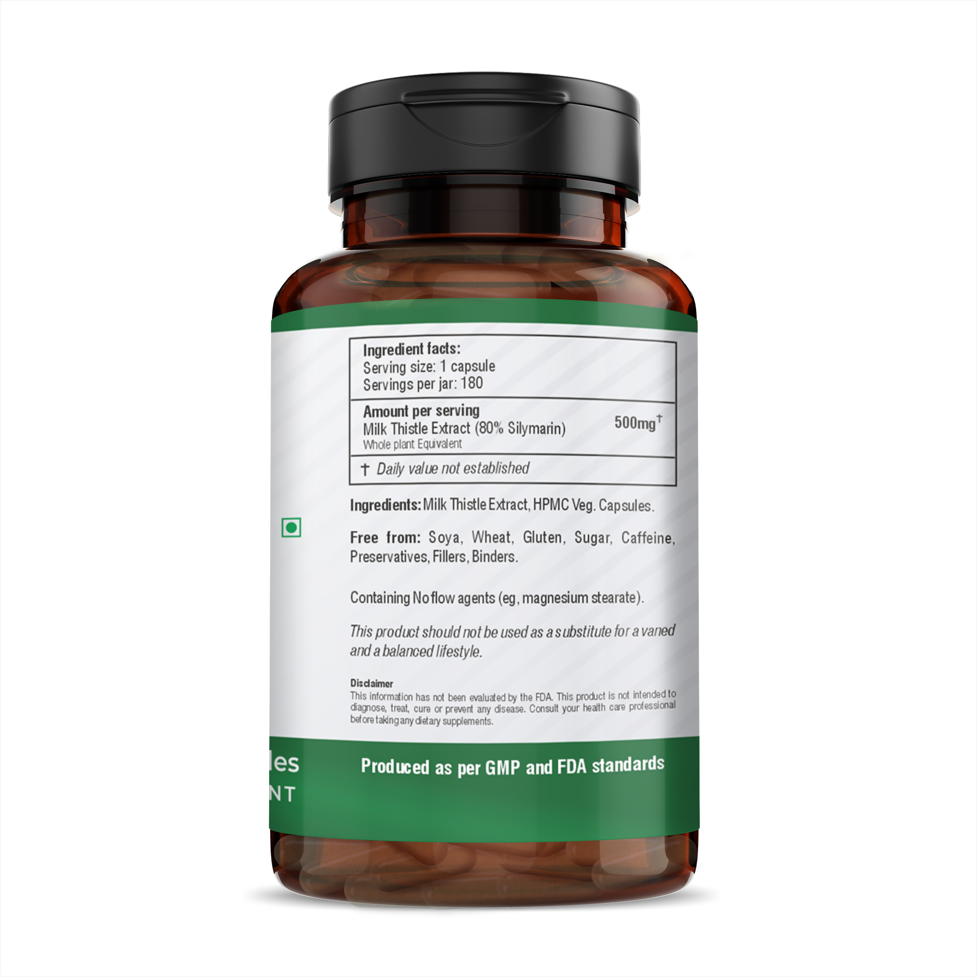 H&C Herbal Milk Thistle Veg Capsules | Grocsy