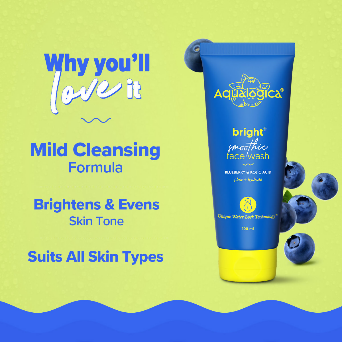 Aqualogica Bright+ Smoothie Face Wash | Grocsy