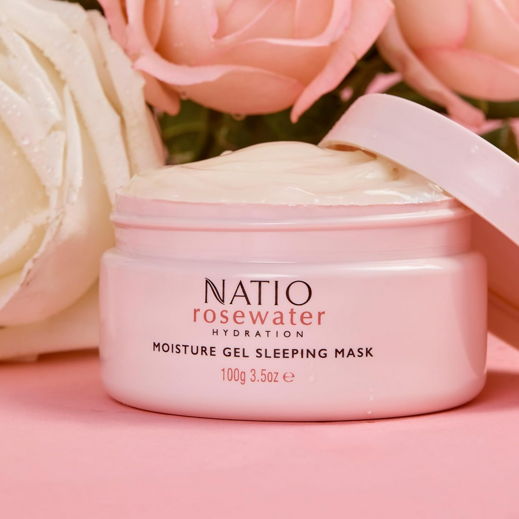 Natio Rosewater Hydration Moisture Gel Sleeping Mask | Grocsy