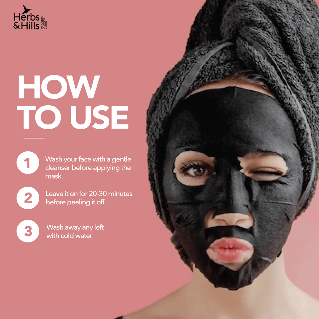 Herbs & Hills Charcoal Peel Off Facemask | Grocsy