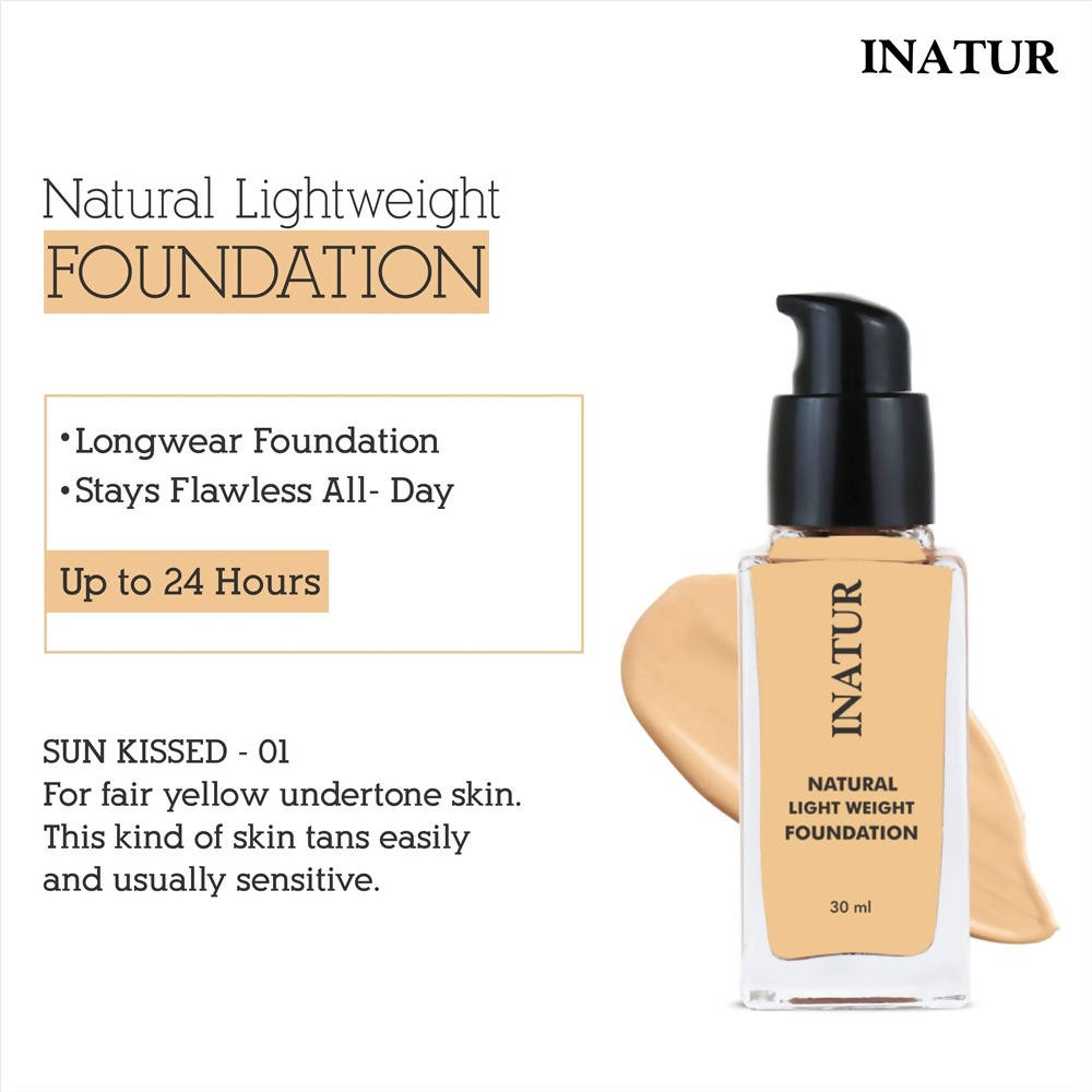 Inatur Natural Light Weight Foundation - Sunkissed | Grocsy