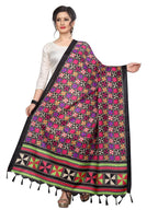 Vamika Multi coloured Printed Khadi Bhagalpuri Latest Traditional Dupatta | Grocsy
